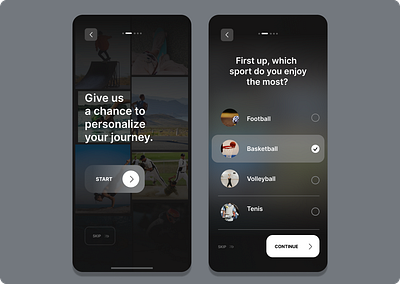 Sports mobile design app design branding design mobile design ui ux