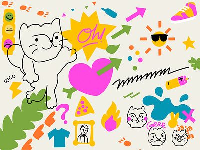 Ravalopoly cats character digital illustration graphic design illustration
