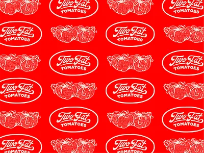 Two Fat Tomatoes | Pattern branding branding design design flat graphic design identity illustration illustrator pasta pattern