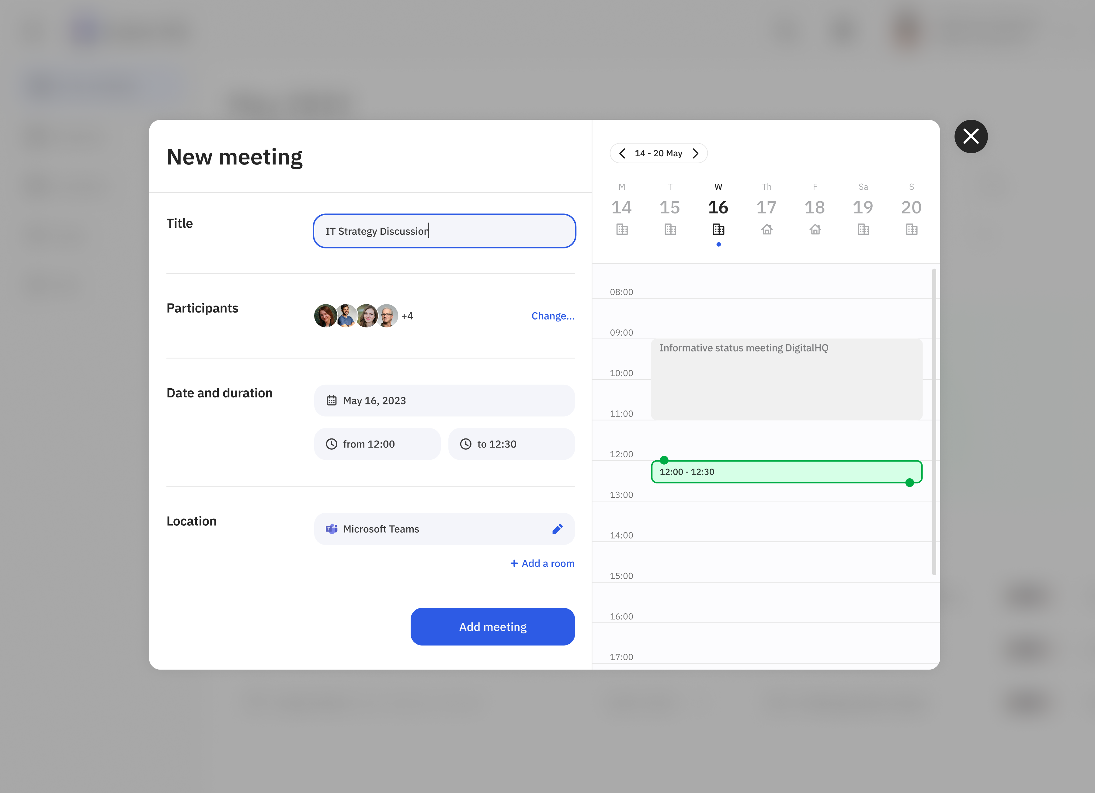 Employee Experience Platform appdesign calendar calendarintegration collaborationtools date picker desktopux employeeexperience enterprisesoftware internalcommunication meetingscheduling productivity saas userinterface uxdesign workmanagement workplaceapp workplaceefficiency