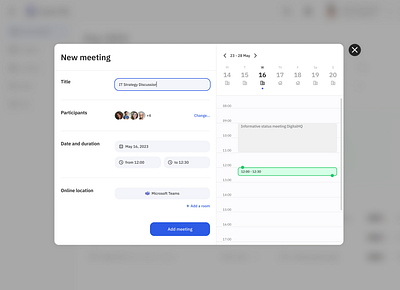 Employee Experience platform appdesign calendarintegration collaborationtools desktopux employeeexperience enterprisesoftware internalcommunication meetingscheduling productivity saas uidesign userinterface uxdesign workmanagement workplaceapp workplaceefficiency