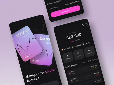 Finto - Crypto Exchange Mobile App app design application application design binance bitcoin blockchain crypto crypto currency crypto wallet cryptocurrency exchange investment ios app design mobile mobile app mobileapp trading ui ux wallet