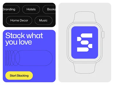 Stackle Branding 03 access bookmarking branding cloud content layer links management mark notes organization s letter s logo seamless search stack storage streamline sync