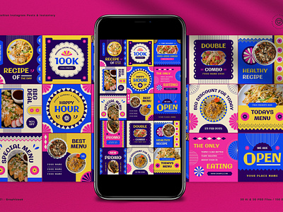 Food Promo Mexico Style Instagram Pack food food mexico food promo food promotion food sale graphic design graphicook graphicook studio instagram instagram post instagram story mexican mexico mexio style social media vibrant