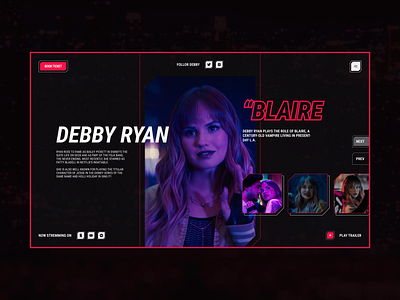 Netflix Night Teeth | Blaire Profile Page 一 Concept UI Design