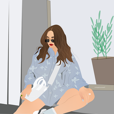 Pooja mundhra Vector art portrait adobeillustrator design digitalart graphic design illustration vector vectorportrait