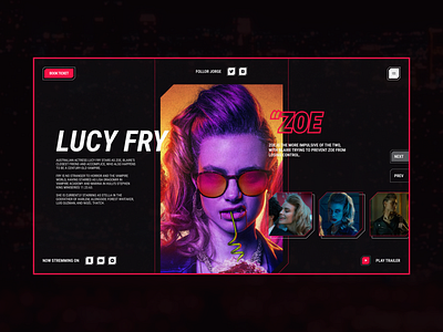 Netflix Night Teeth | Zor Profile Page 一 Concept UI Design