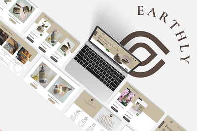 Earthly | Skincare Company UI Design adobe app branding design graphic design illustration logo ui ux web webdesign