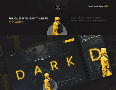DARK | Netflix Series Ui Web & Mobile Concept animation design minimal ui user experience user interaction user interface ux web