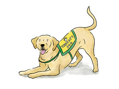 Therapy Dogs cincinnati magazine cute dogs doodles illustration labrador procreate service animal therapy therapy dog