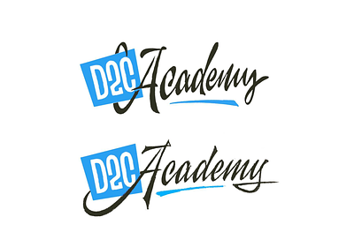 D2C Academy logo sketches calligraphy customtype lettering logo logotype typemate typography