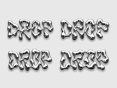 Chrome Drop calligraphy chrome customtype lettering liqiud logo logotype metallic typemate typography