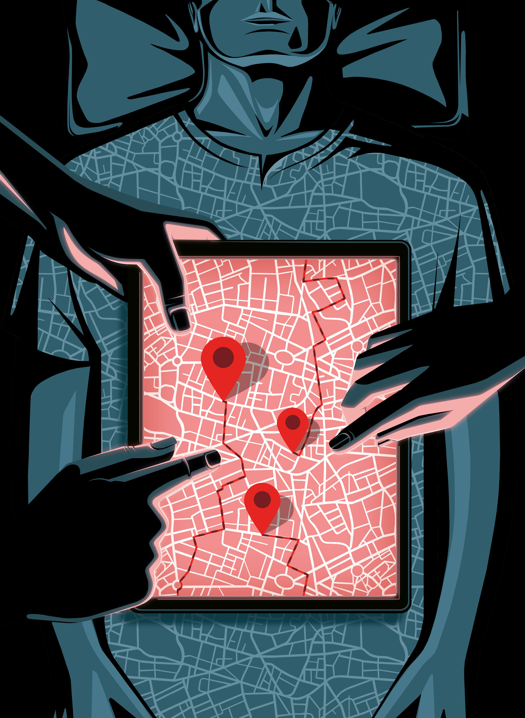 Biopsy conceptual digital editorial folioart health illustration map stephan schmitz