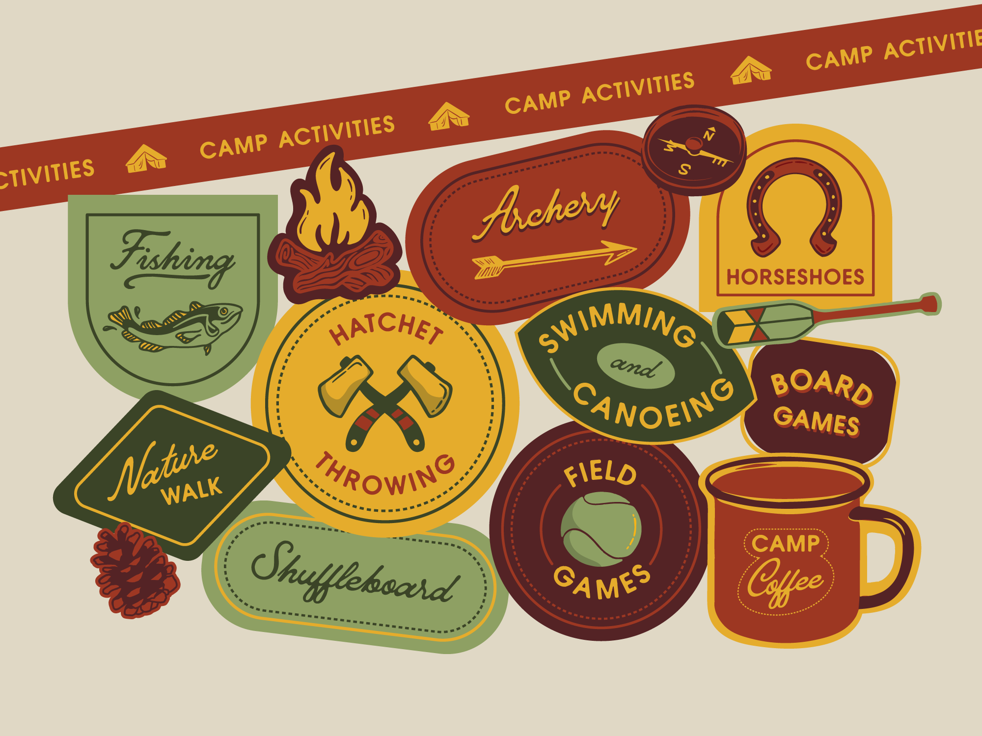 Example of Camp Activity Badges