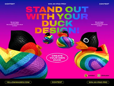 CREATE YOUR OWN DUCK advertising contest creative graphic design illustration ipadpro marketplace mockup prizes yellowimages