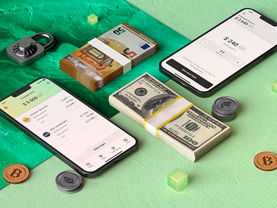 Neo Bank | Bank cards 3d app bank bankcard banking bitcoin branding cg creative crypto design ethereum figma fin tech fintech graphic green money ui ux