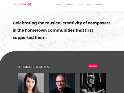 GroudWorks website design music web design