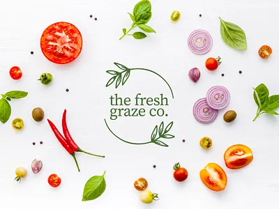 the fresh graze co. brand identity branding design eco fresh graphic design graze green illustration illustrator logo logotype minimal natural vector vegetable
