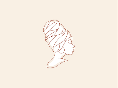 Lineart African Beauty africa african beautiful beauty design flat hair lady line lineart logo makeup minimal minimalist pretty spa vector wellness woman