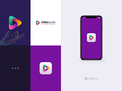 Logo design branding logo play triangle twisted