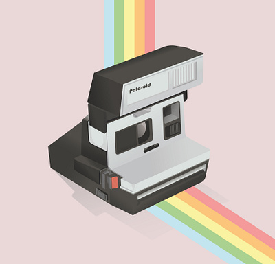 Polaroid design flat illustration graphic design illustration isometric pastels polaroid vector
