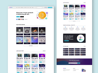 NFT SELLER website block chain branding clean concept crypto design graphic design illustration landing page nft ui ux website