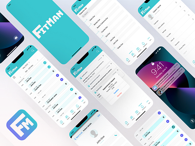 #Mockup #FitMan™ #UI #mobiledesign #mobileapp #prototype brand branding design fitman graphic design logo mobile app mockup mockups prototyping radeo ui ux