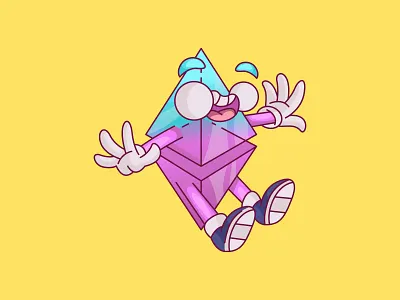 Ethereum character cartoon illustration ethereum ethereum character illustration illustration art