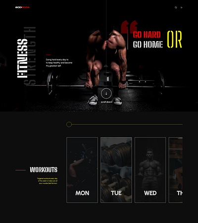 Bodiroga Gym Website Concept - 2 design gym ui ux web workout