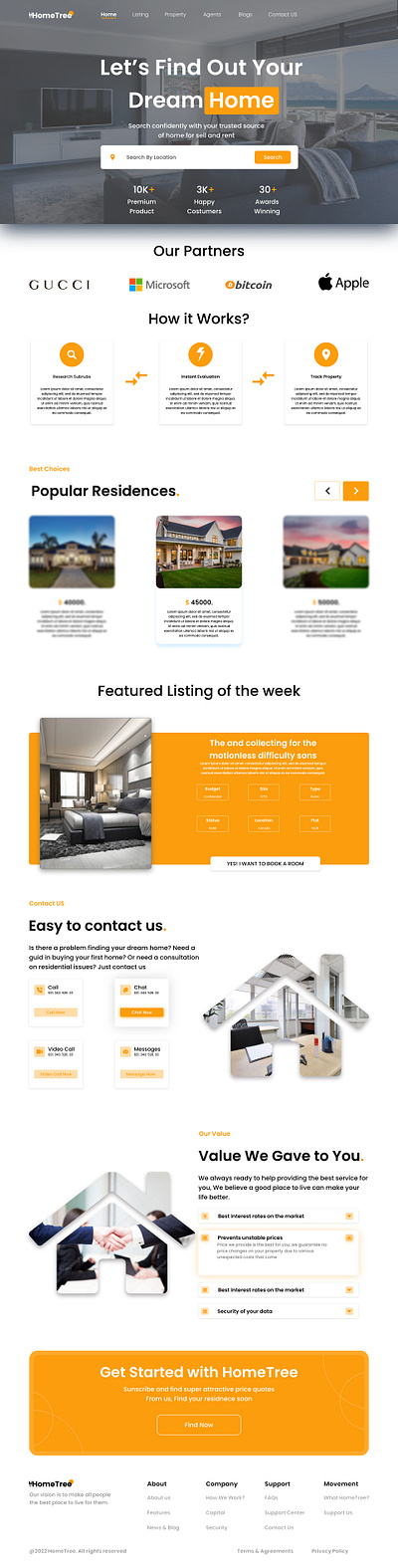 Real Estate Website UX Design. adobe illustrator adobe xd real estate web design real estate webux website uiux