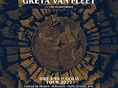 Rabbit on the moon digital painting engraved gig poster illustration mexico moon music poster rabbit