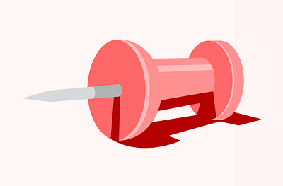 Thumbtack adobe illustrator drawing illustration illustrator macro red thumbtack