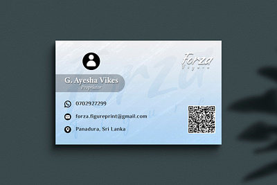 Forza Figure Business Card adobe illustrator adobe photoshop artwork brand identity business card business card design card card design graphic design infographic print print design print ready design printable design typography