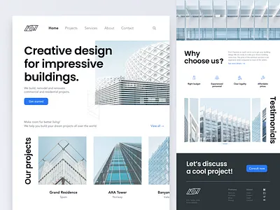 Architecture landing page app branding clean dailyui dailyui003 design flat graphic design illustration landing landingpage logo minimal typography ui ux vector web website