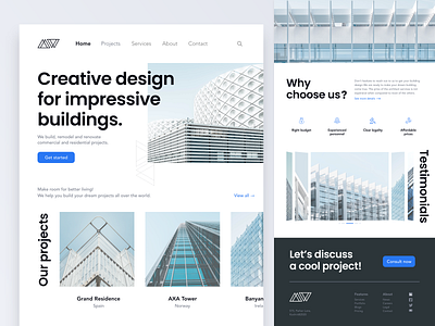 Architecture landing page app branding clean dailyui dailyui003 design flat graphic design illustration landing landingpage logo minimal typography ui ux vector web website