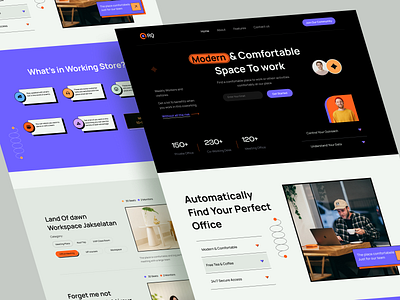 Co - Workspace Website: Landing page besnik design landing page product design ui uihut uiux design uiux design agency web web desgn website design workspace