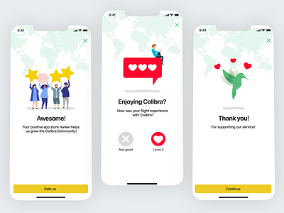 Colibra Rate Us android app design feedback illustration ios rate rating ui us ux