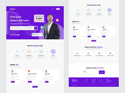 Job Portal Web UI Redesign - Deall by Sejutacita job portal ui design ux design web design