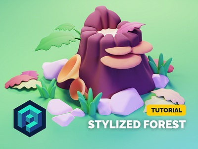 Stylized Forest Tutorial 3d autumn blender diorama fall forest illustration isometric leaves render stylized tree tutorial