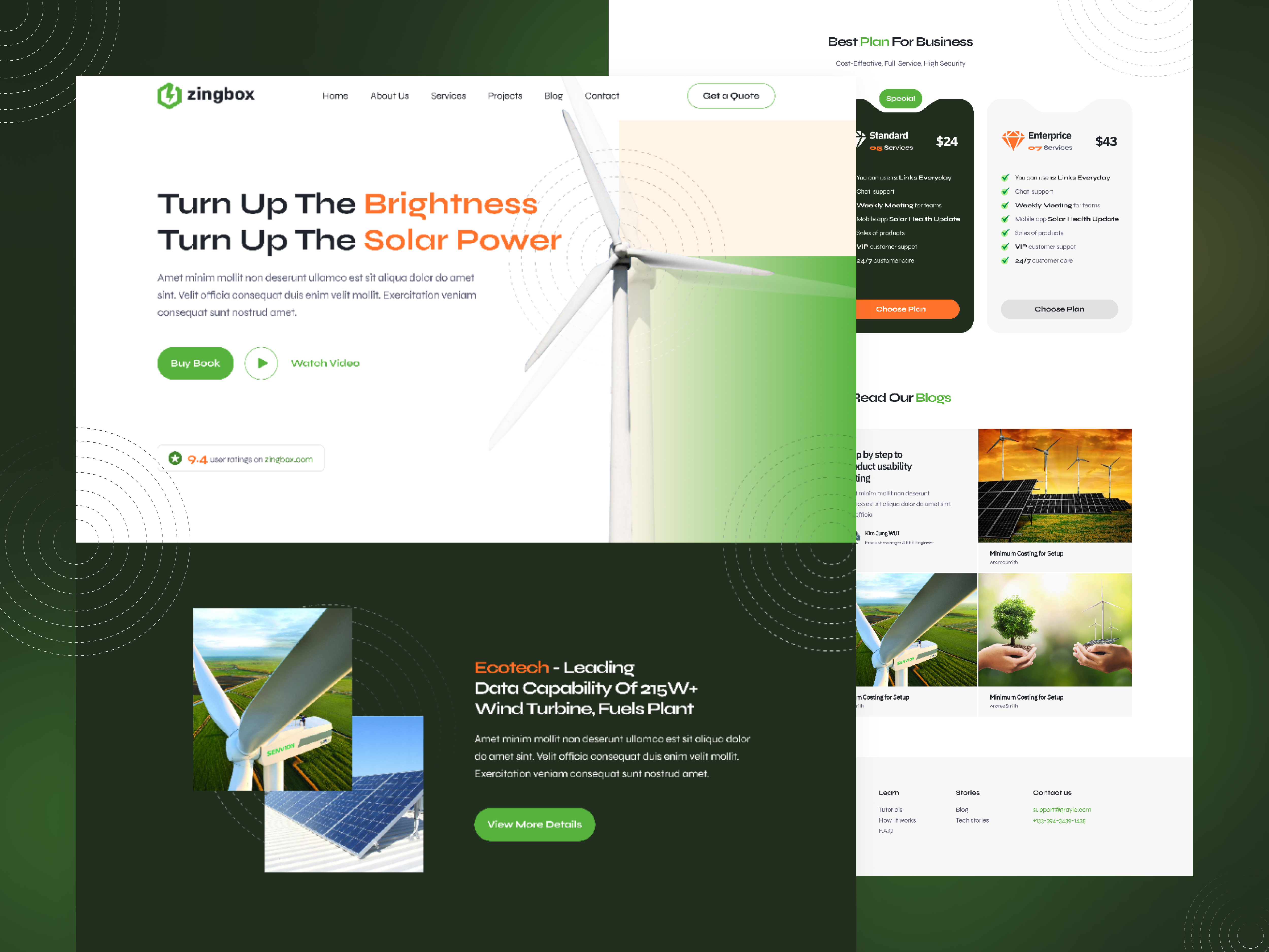 Example of Business Website UI Design (5 7 Pages)