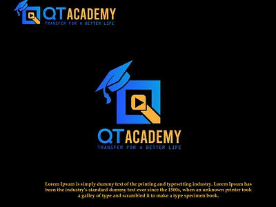 QT ACADEMY ONLINE LOGO branding design graphic design illustration illustrator logo typography ui vector