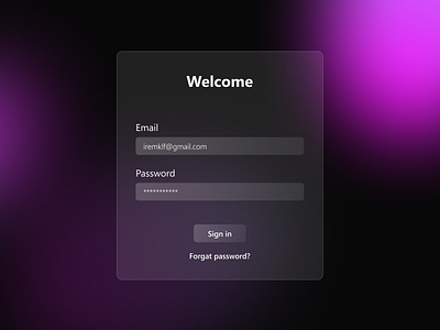 Sign In design ui ux