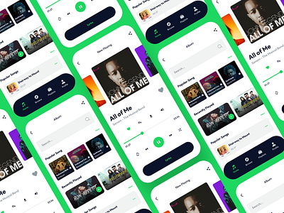 Music App application creative design ganna headphone minimal mobile app music music app musics musics app podcast app song song app songs spotify streaming ui kit ui kit template