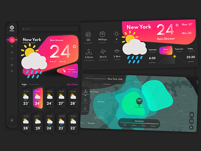 Weather dashboard cloud dashboard dashboard design dashboard ui design forecast interface map product design rain temperature ui ui design ux weather weather dashboard weather forecast weather live weather web app wind