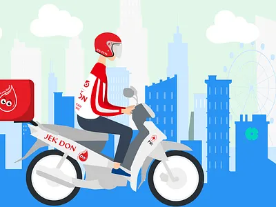 Illustration for JEK-DON from app SIDONI (PMI Tangerang) branding graphic design illustration jekdon