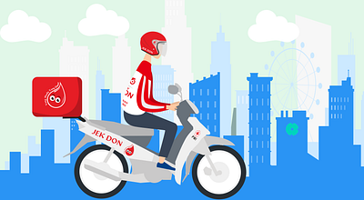 Illustration for JEK-DON from app SIDONI (PMI Tangerang) branding graphic design illustration jekdon