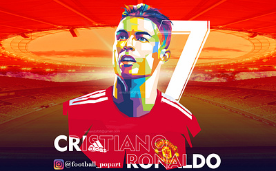 Cristiano Ronaldo Pop Art Portrait Style! cartoon corel cr7 design graphic design illustration manchesterunited pop art ronaldo siu soccer wpap