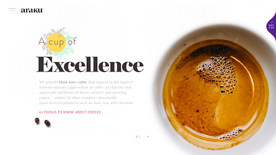 Araku Coffee coffee website design