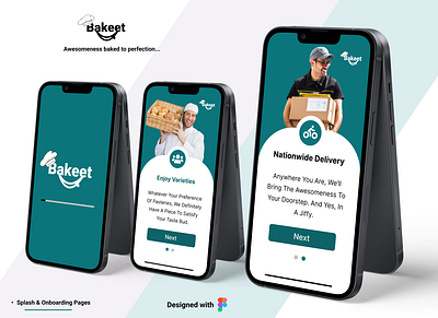 Bakeet Splash and Onboarding Page app ui app ux ui user ux