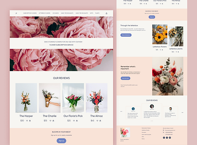 Florist Landing page branding clean decor design desktop florist florist website flower flowers font landing landing page minimal plants typography ui ux web website